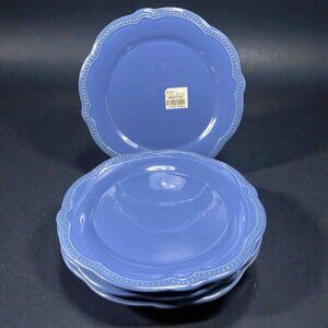 Pierre Deux Blue Ceramic Dish Plate 8.5inch Plates Dishes Set 4 Made In Portugal